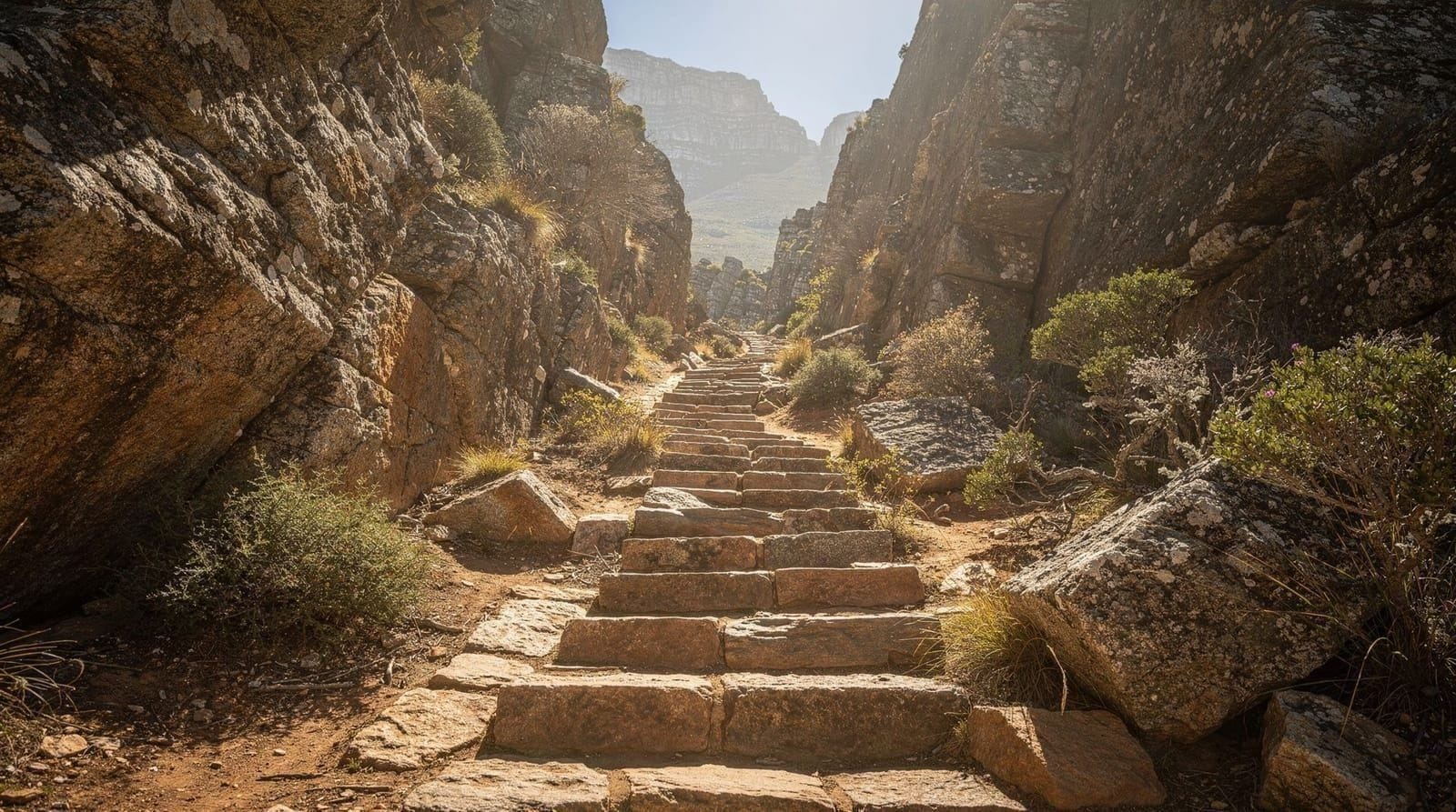 Platteklip Gorge: la ruta directa a la cima